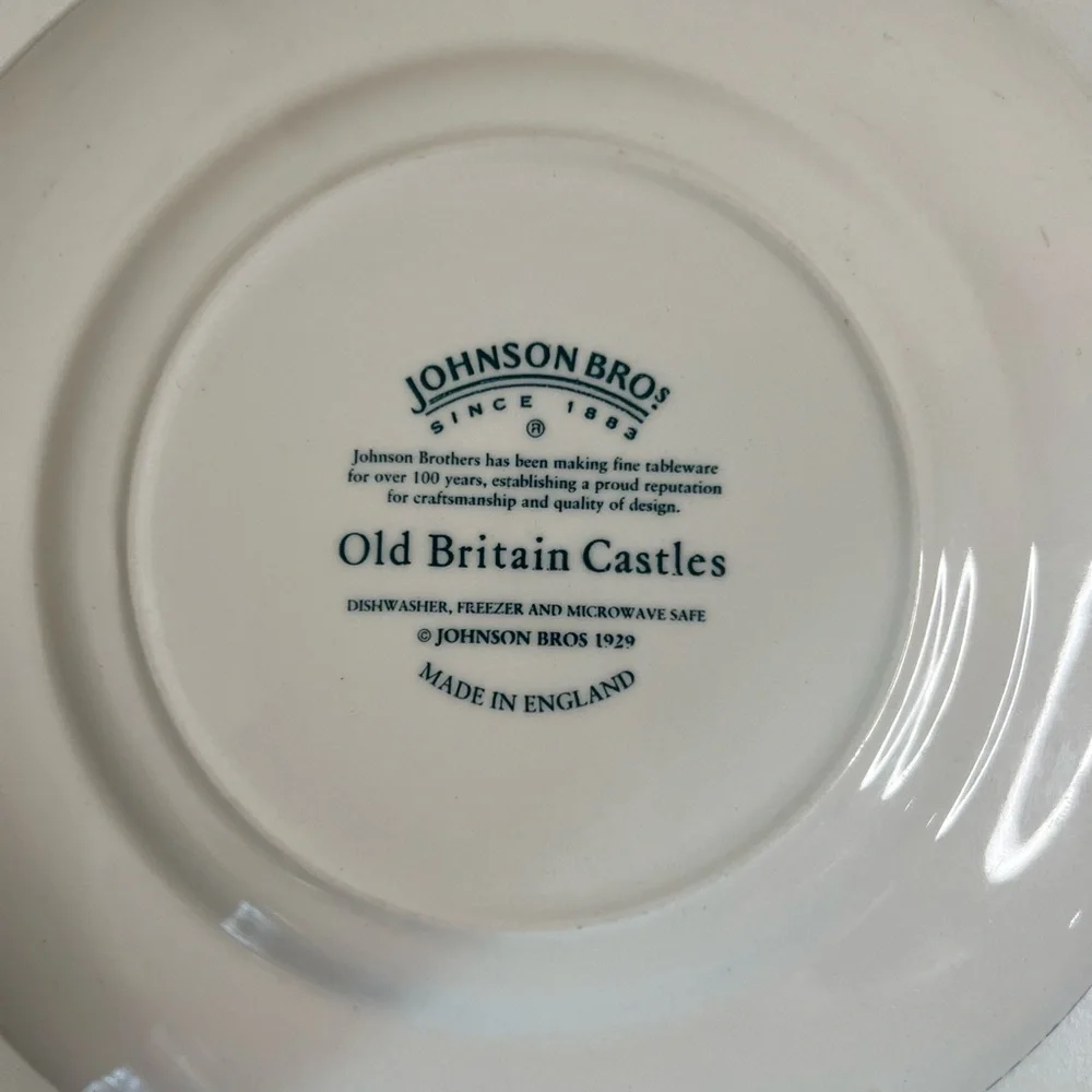 Johnson Bros Old Britain Castles Blue Transferware Plate Made in England